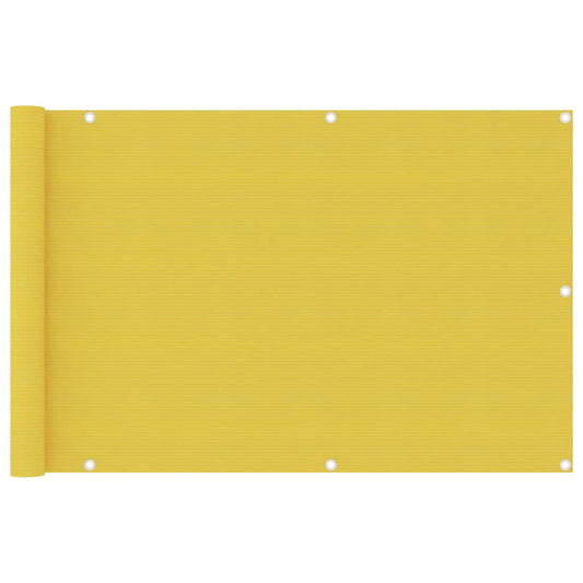 Berkfield Balcony Screen Yellow 90x400 cm HDPE