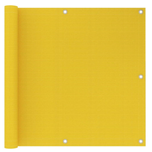 Berkfield Balcony Screen Yellow 90x500 cm HDPE