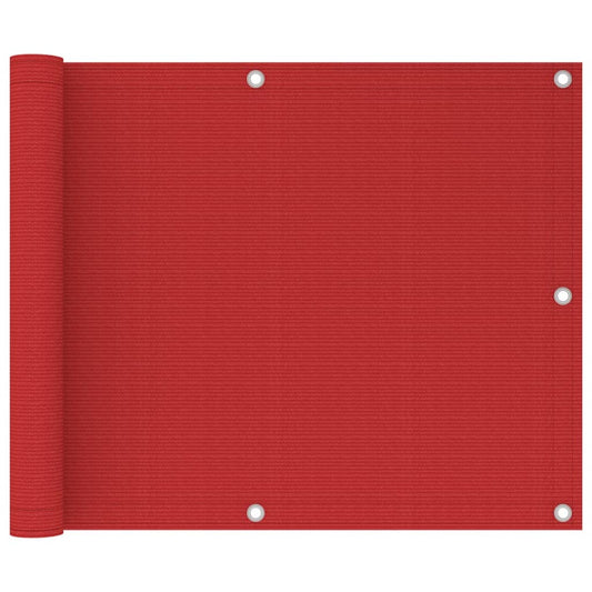 Berkfield Balcony Screen Red 75x300 cm HDPE