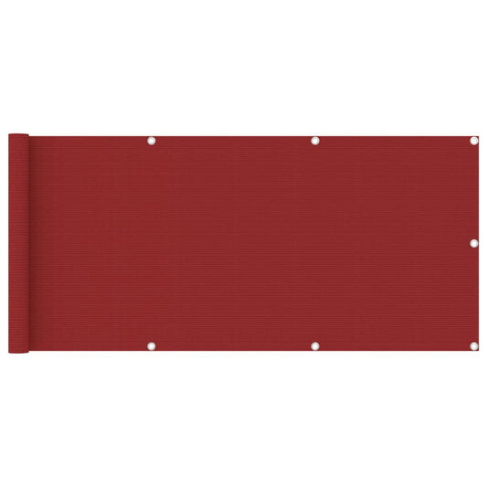 Berkfield Balcony Screen Red 75x400 cm HDPE