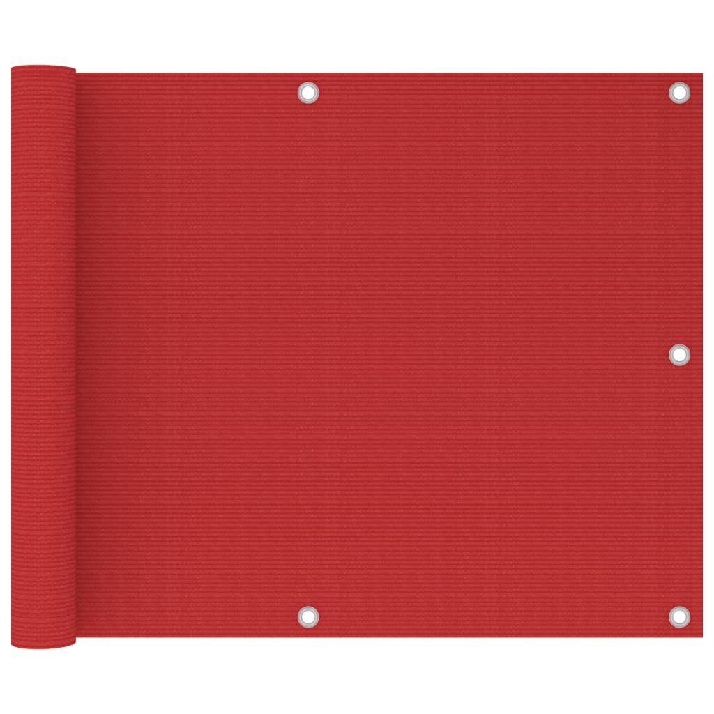 Berkfield Balcony Screen Red 75x600 cm HDPE