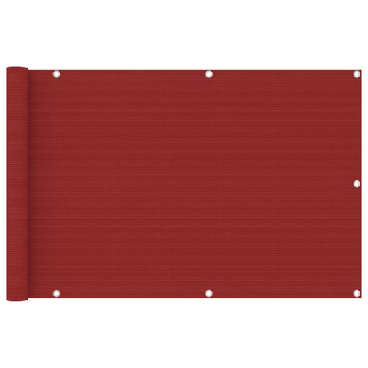 Berkfield Balcony Screen Red 90x400 cm HDPE