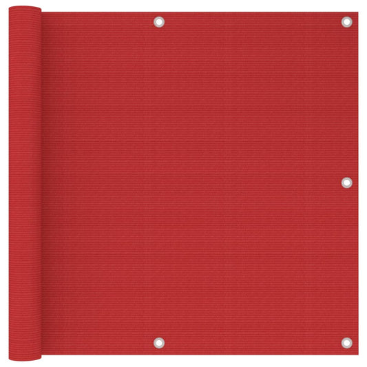Berkfield Balcony Screen Red 90x500 cm HDPE