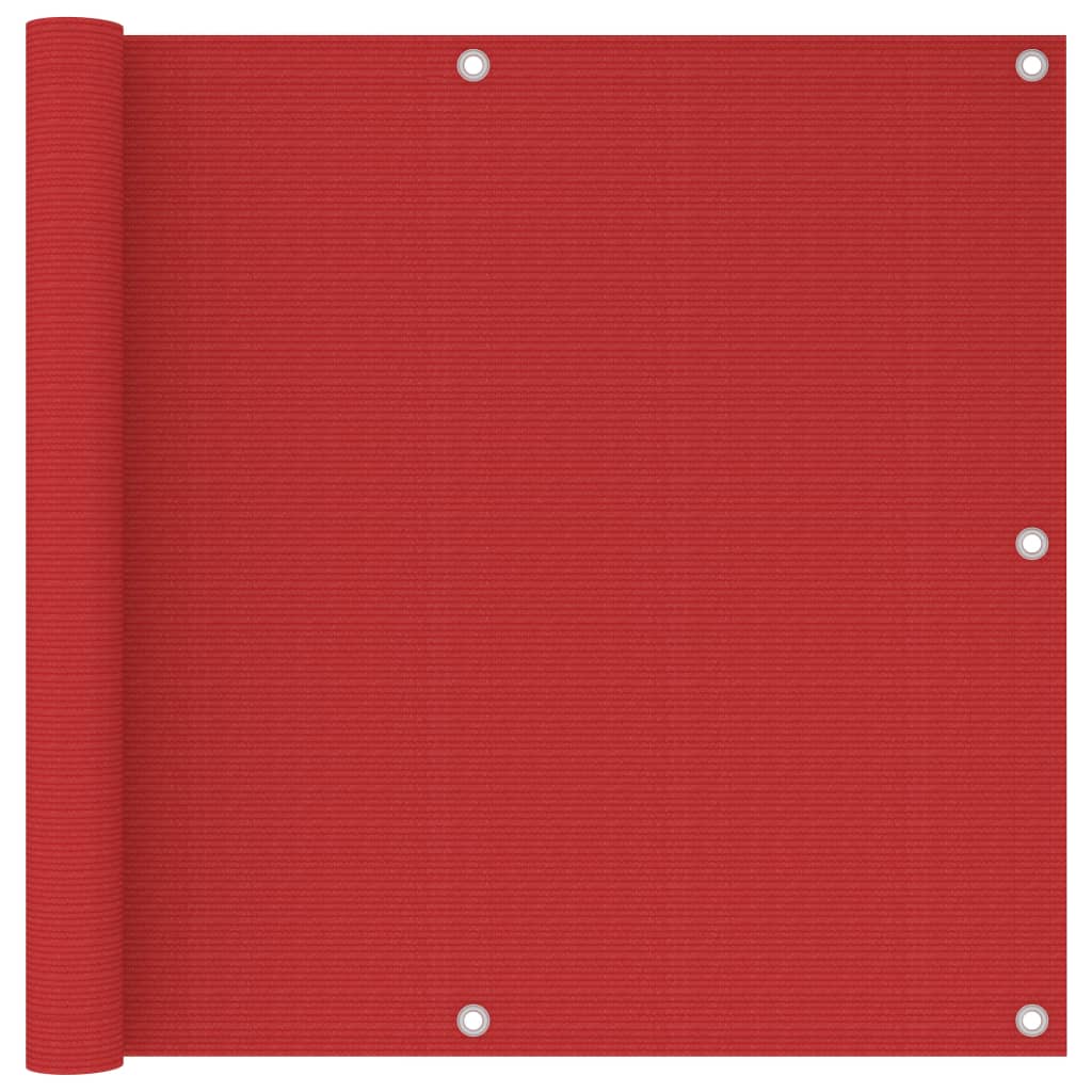 Berkfield Balcony Screen Red 90x600 cm HDPE