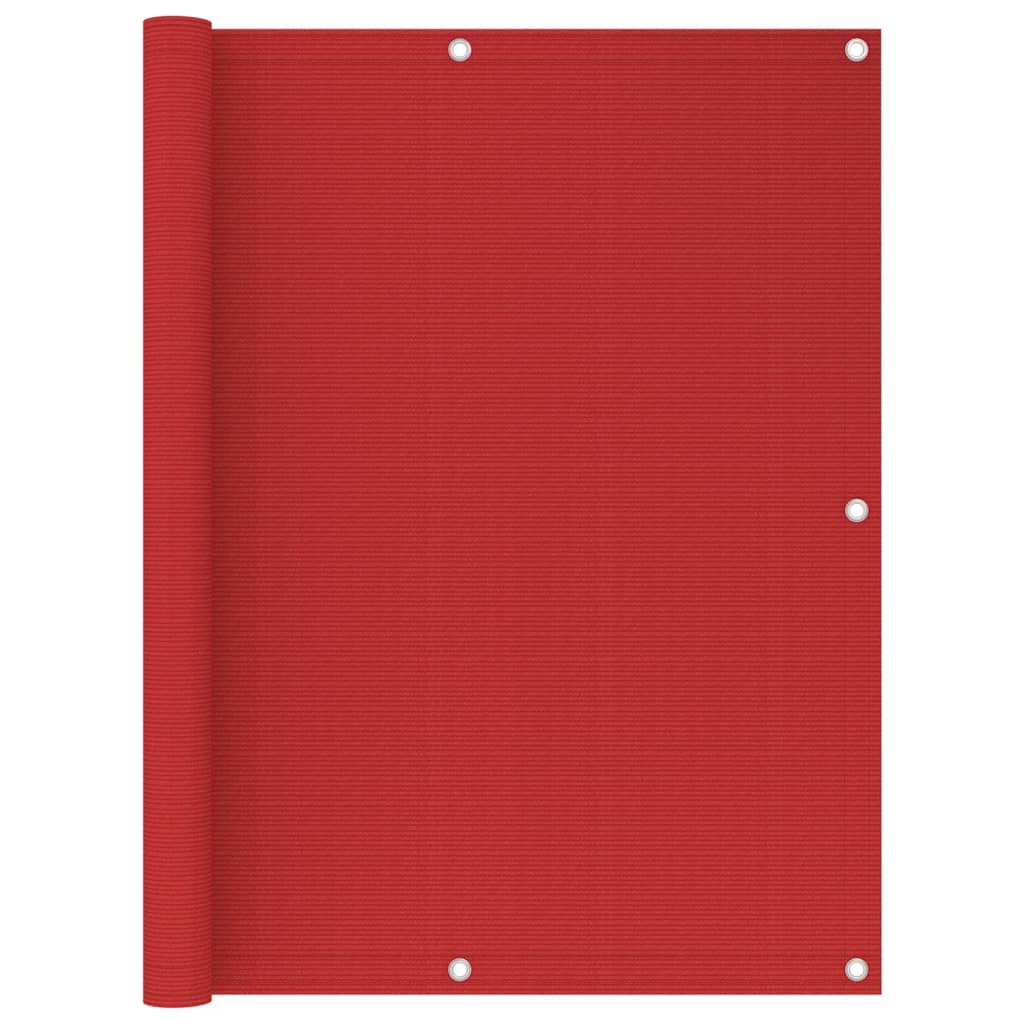 Berkfield Balcony Screen Red 120x500 cm HDPE