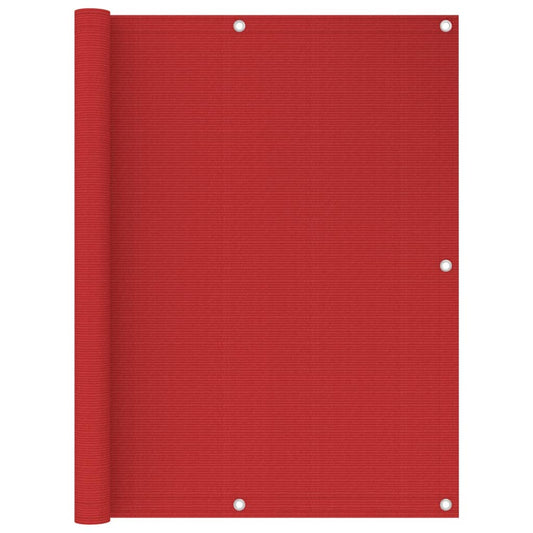 Berkfield Balcony Screen Red 120x500 cm HDPE