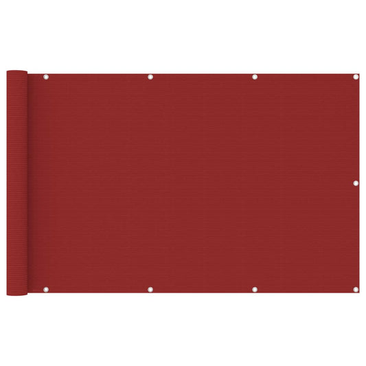 Berkfield Balcony Screen Red 120x600 cm HDPE