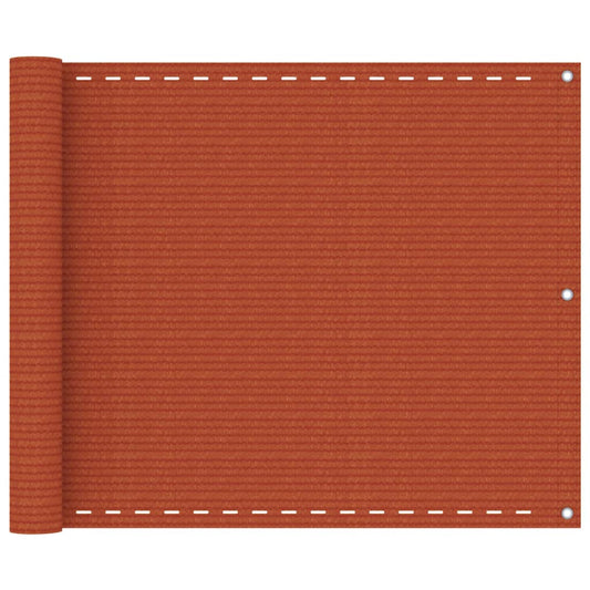 Berkfield Balcony Screen Orange 75x600 cm HDPE