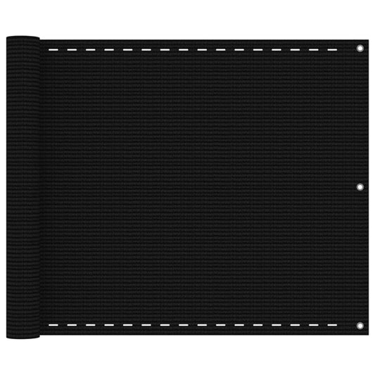 Berkfield Balcony Screen Black 75x400 cm HDPE