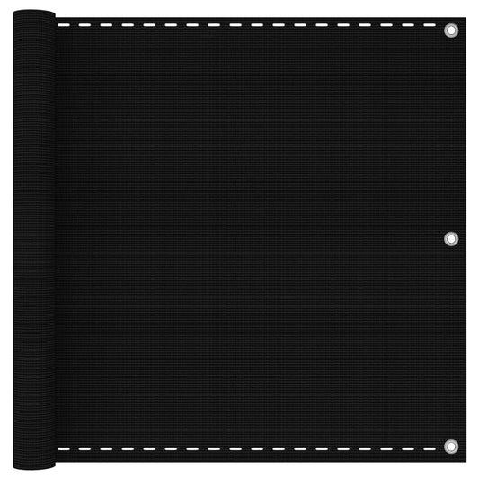 Berkfield Balcony Screen Black 90x300 cm HDPE
