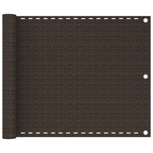 Berkfield Balcony Screen Brown 75x400 cm HDPE