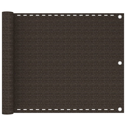 Berkfield Balcony Screen Brown 75x500 cm HDPE