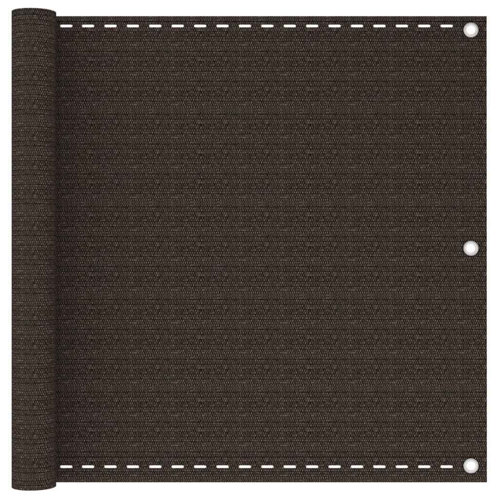 Berkfield Balcony Screen Brown 90x400 cm HDPE