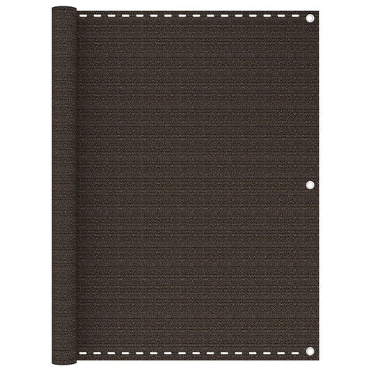 Berkfield Balcony Screen Brown 120x600 cm HDPE