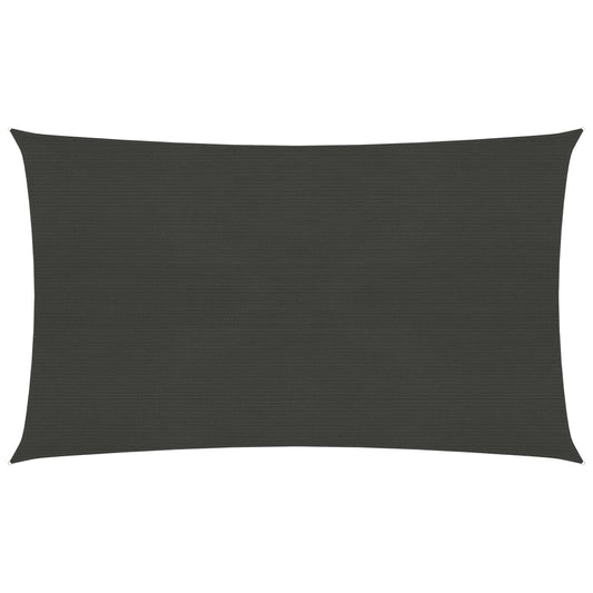 Berkfield Sunshade Sail 160 g/m�__ Anthracite 2x5 m HDPE