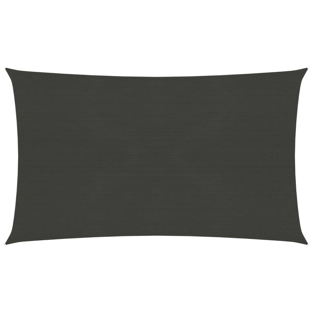 Berkfield Sunshade Sail 160 g/m�__ Anthracite 2.5x5 m HDPE