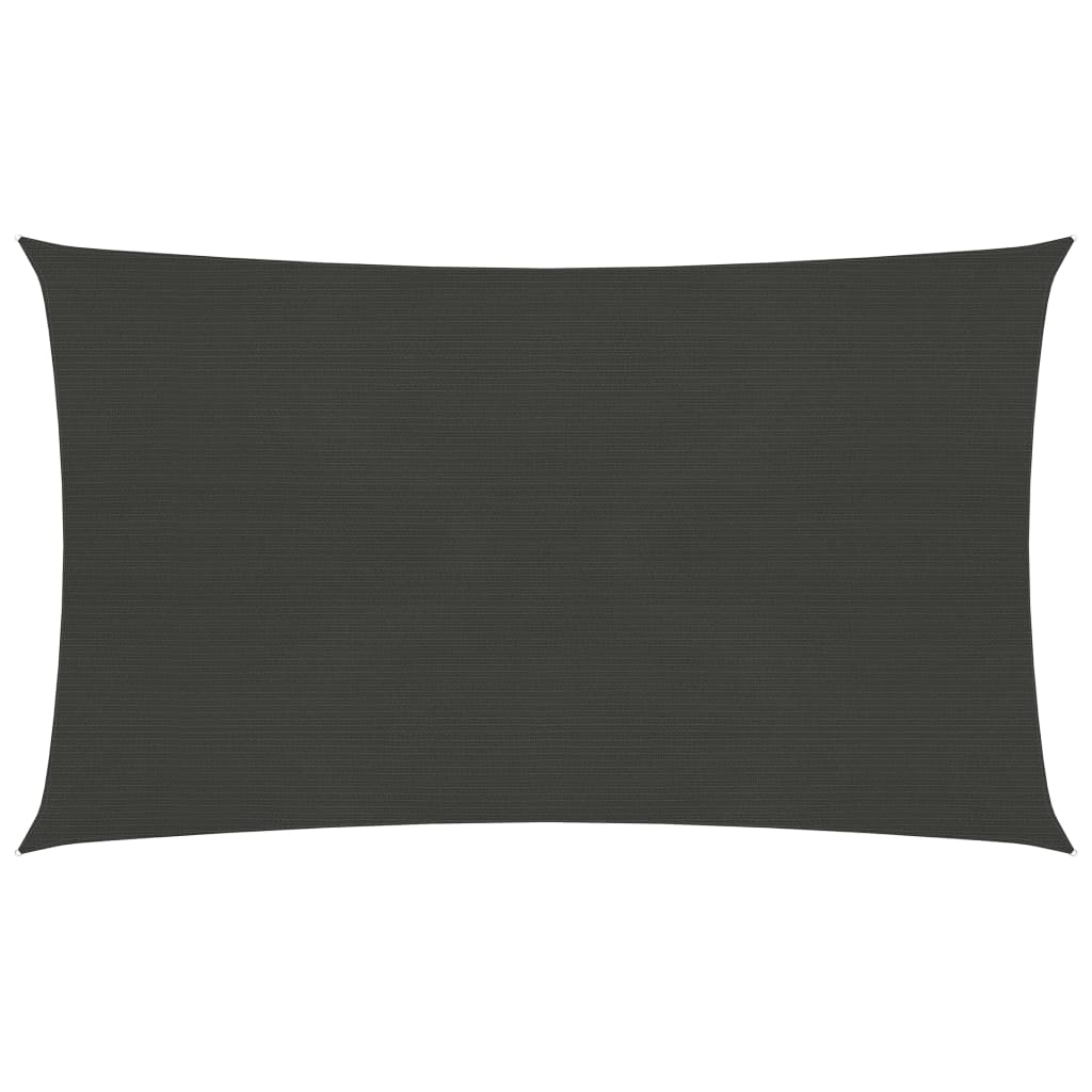 Berkfield Sunshade Sail 160 g/må_ Anthracite 3x6 m HDPE