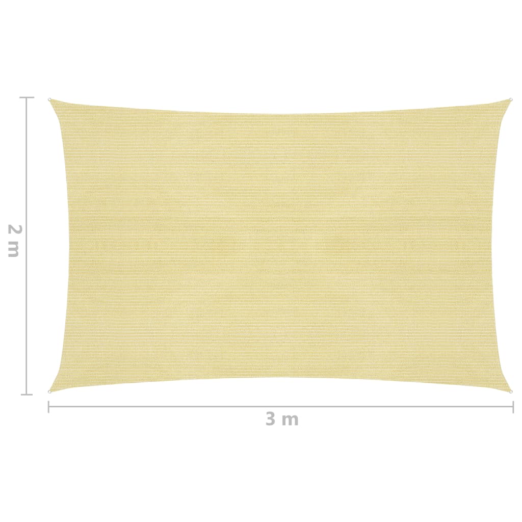 Berkfield Sunshade Sail 160 g/m�__ Beige 2x3 m HDPE
