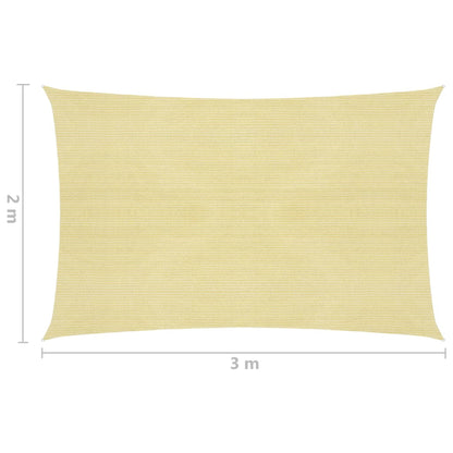 Berkfield Sunshade Sail 160 g/m�__ Beige 2x3 m HDPE