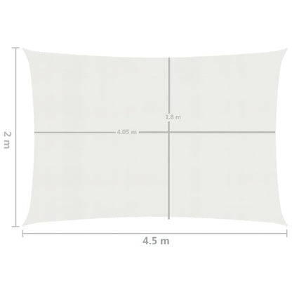 Berkfield Sunshade Sail 160 g/m�__ White 2x4.5 m HDPE