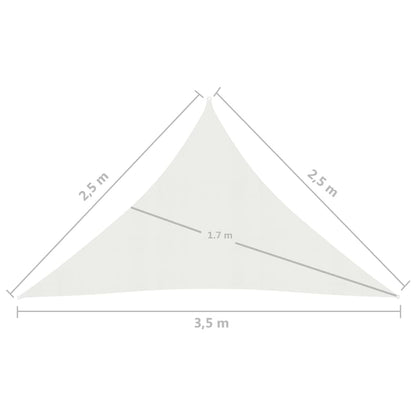 Berkfield Sunshade Sail 160 g/m�__ White 2.5x2.5x3.5 m HDPE