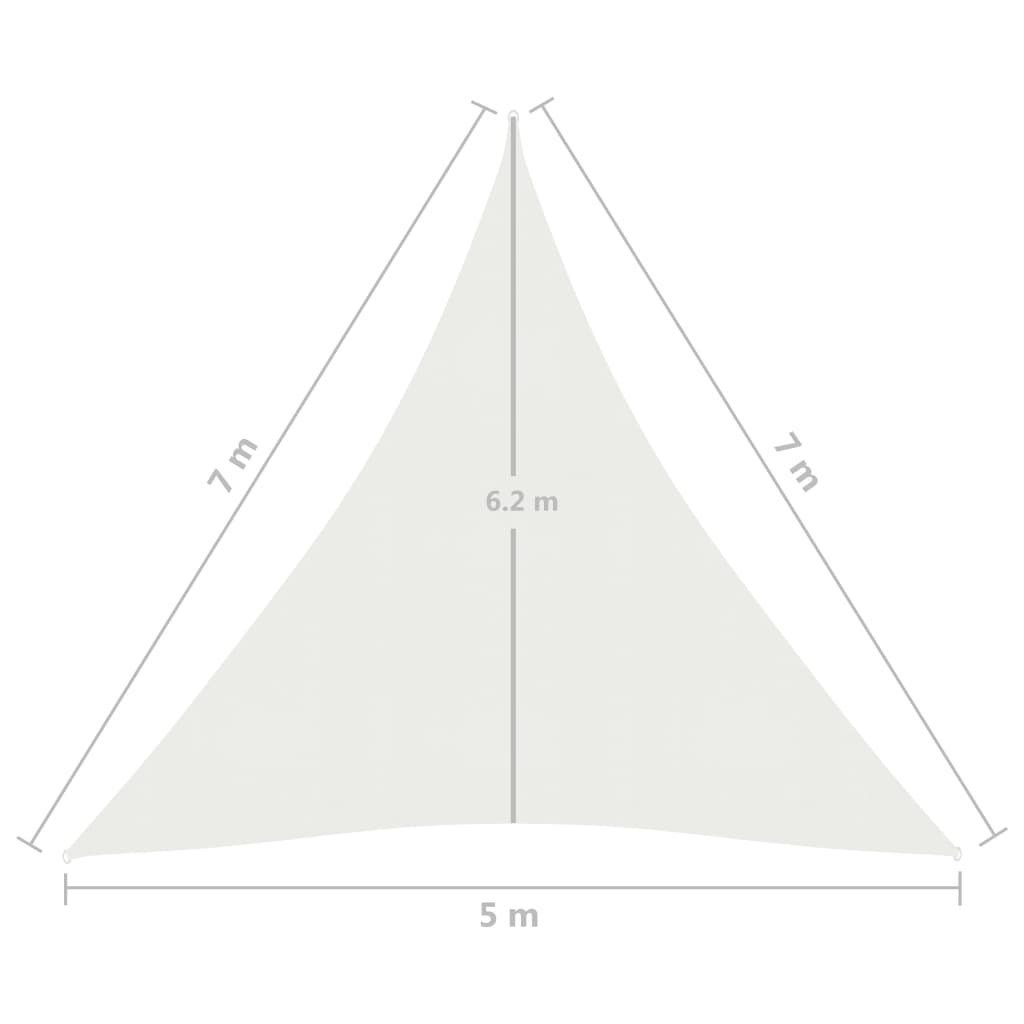 Berkfield Sunshade Sail 160 g/m�__ White 5x7x7 m HDPE