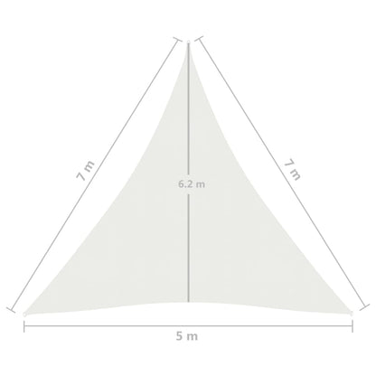 Berkfield Sunshade Sail 160 g/m�__ White 5x7x7 m HDPE