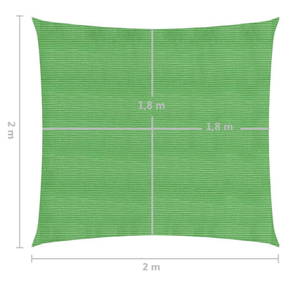 Berkfield Sunshade Sail 160 g/m�__ Light Green 2x2 m HDPE