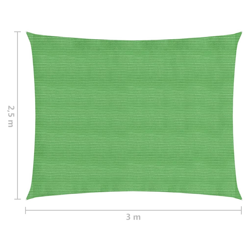 Berkfield Sunshade Sail 160 g/m�__ Light Green 2.5x3 m HDPE