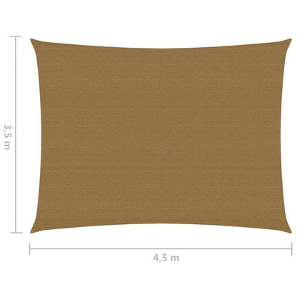 Berkfield Sunshade Sail 160 g/m�__ Taupe 3.5x4.5 m HDPE