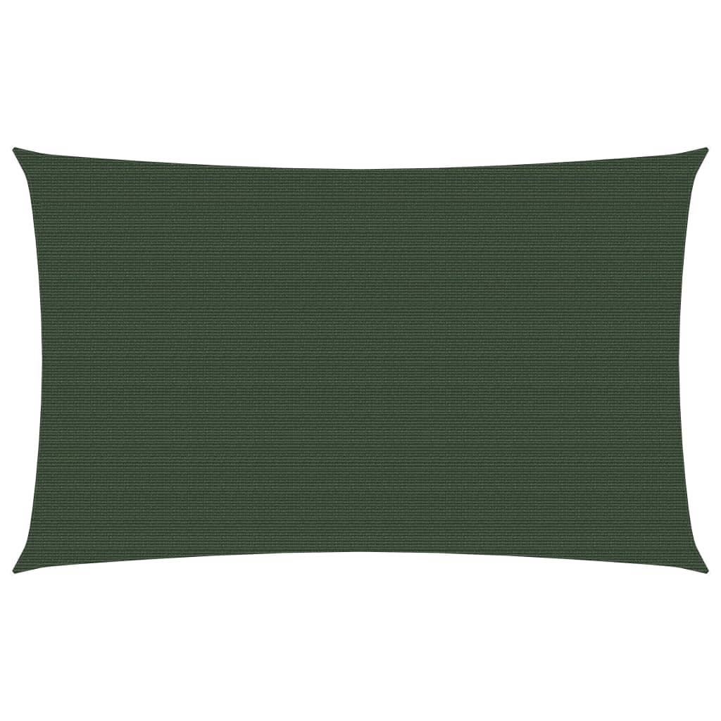 Berkfield Sunshade Sail 160 g/m�__ Dark Green 3x5 m HDPE