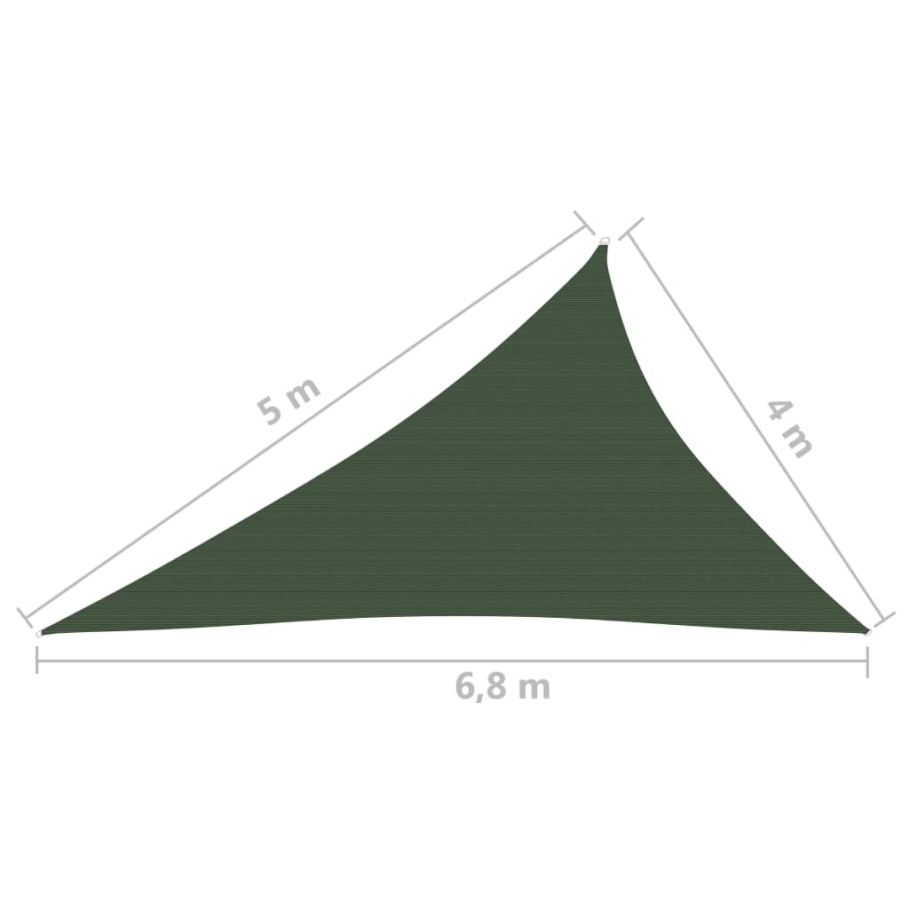 Berkfield Sunshade Sail 160 g/m�__ Dark Green 4x5x6.8 m HDPE