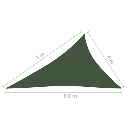 Berkfield Sunshade Sail 160 g/m�__ Dark Green 4x5x6.8 m HDPE
