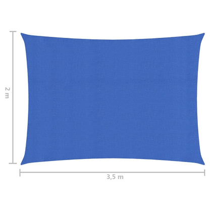 Berkfield Sunshade Sail 160 g/m�__ Blue 2x3.5 m HDPE