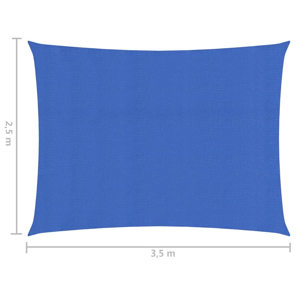 Berkfield Sunshade Sail 160 g/m�__ Blue 2.5x3.5 m HDPE