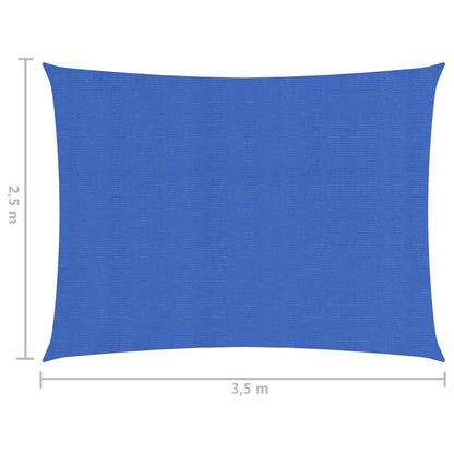 Berkfield Sunshade Sail 160 g/m�__ Blue 2.5x3.5 m HDPE