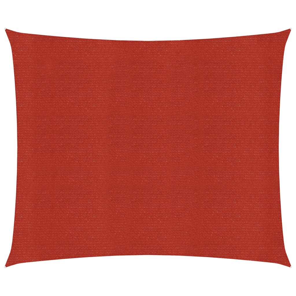 Berkfield Sunshade Sail 160 g/må_ Red 2.5x3 m HDPE