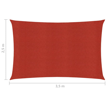Berkfield Sunshade Sail 160 g/m�__ Red 2.5x3.5 m HDPE