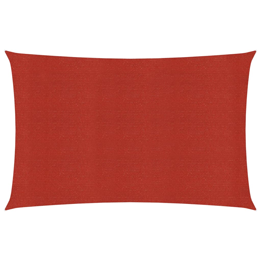 Berkfield Sunshade Sail 160 g/må_ Red 2.5x4.5 m HDPE