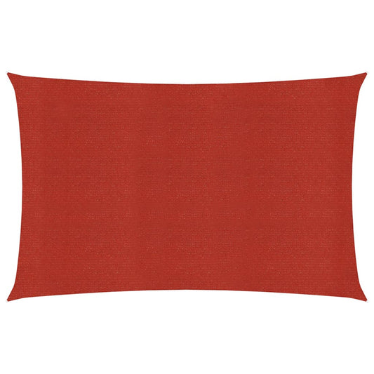 Berkfield Sunshade Sail 160 g/må_ Red 2.5x4.5 m HDPE