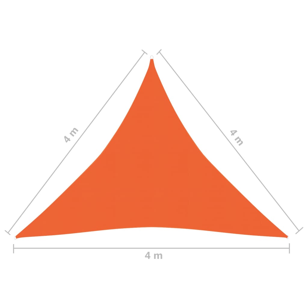 Berkfield Sunshade Sail 160 g/m�__ Orange 4x4x4 m HDPE