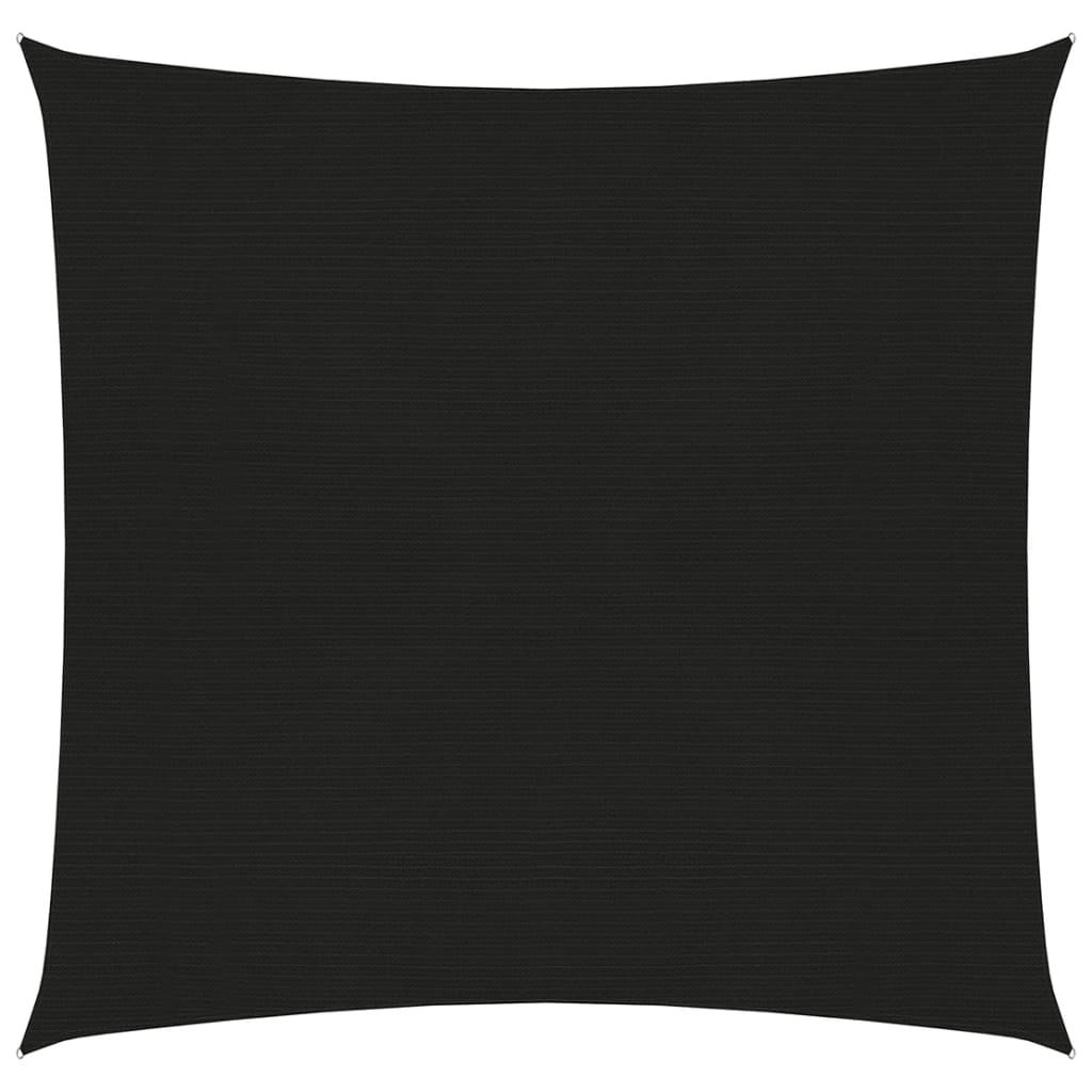 Berkfield Sunshade Sail 160 g/m�__ Black 7x7 m HDPE