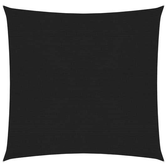 Berkfield Sunshade Sail 160 g/m�__ Black 7x7 m HDPE