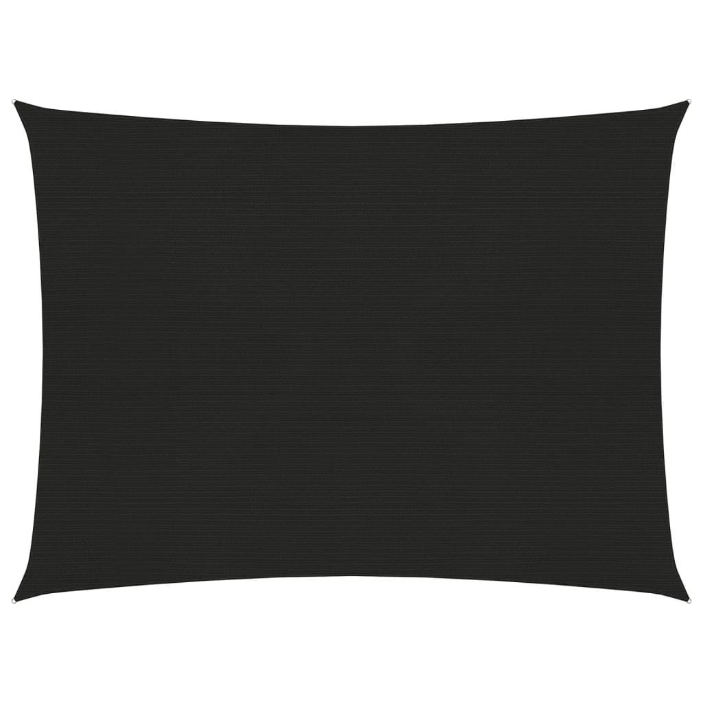 Berkfield Sunshade Sail 160 g/m�__ Black 2x3.5 m HDPE