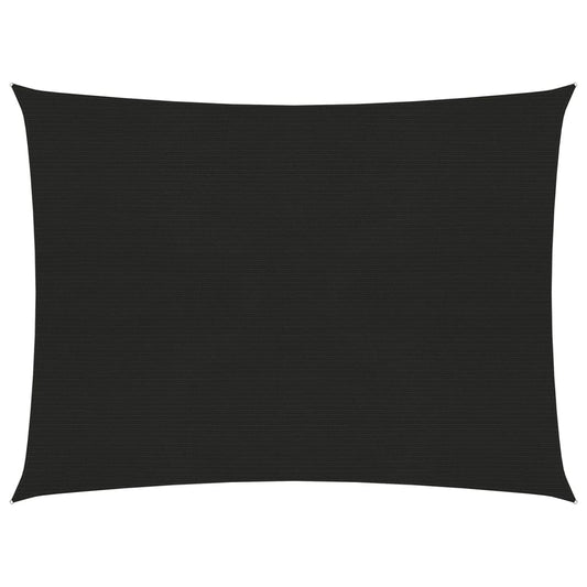 Berkfield Sunshade Sail 160 g/m�__ Black 2x3.5 m HDPE