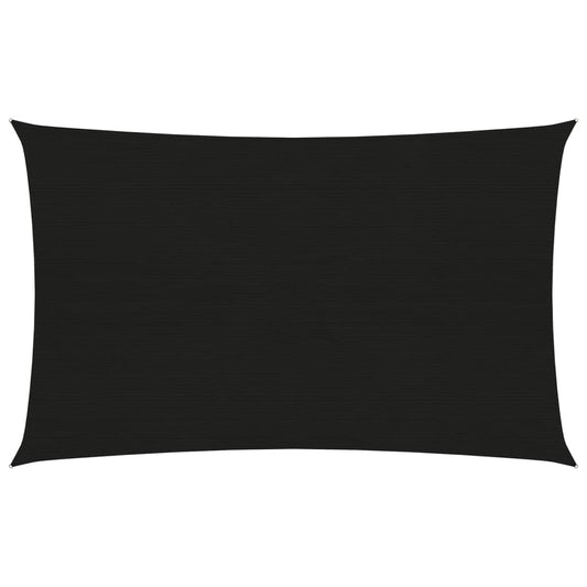 Berkfield Sunshade Sail 160 g/m�__ Black 2x4 m HDPE