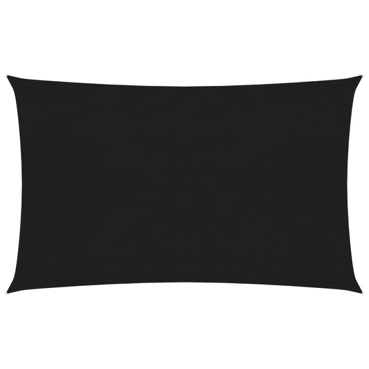 Berkfield Sunshade Sail 160 g/m�__ Black 2x4.5 m HDPE