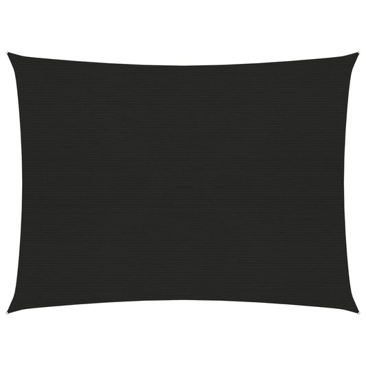 Berkfield Sunshade Sail 160 g/m�__ Black 3x4 m HDPE