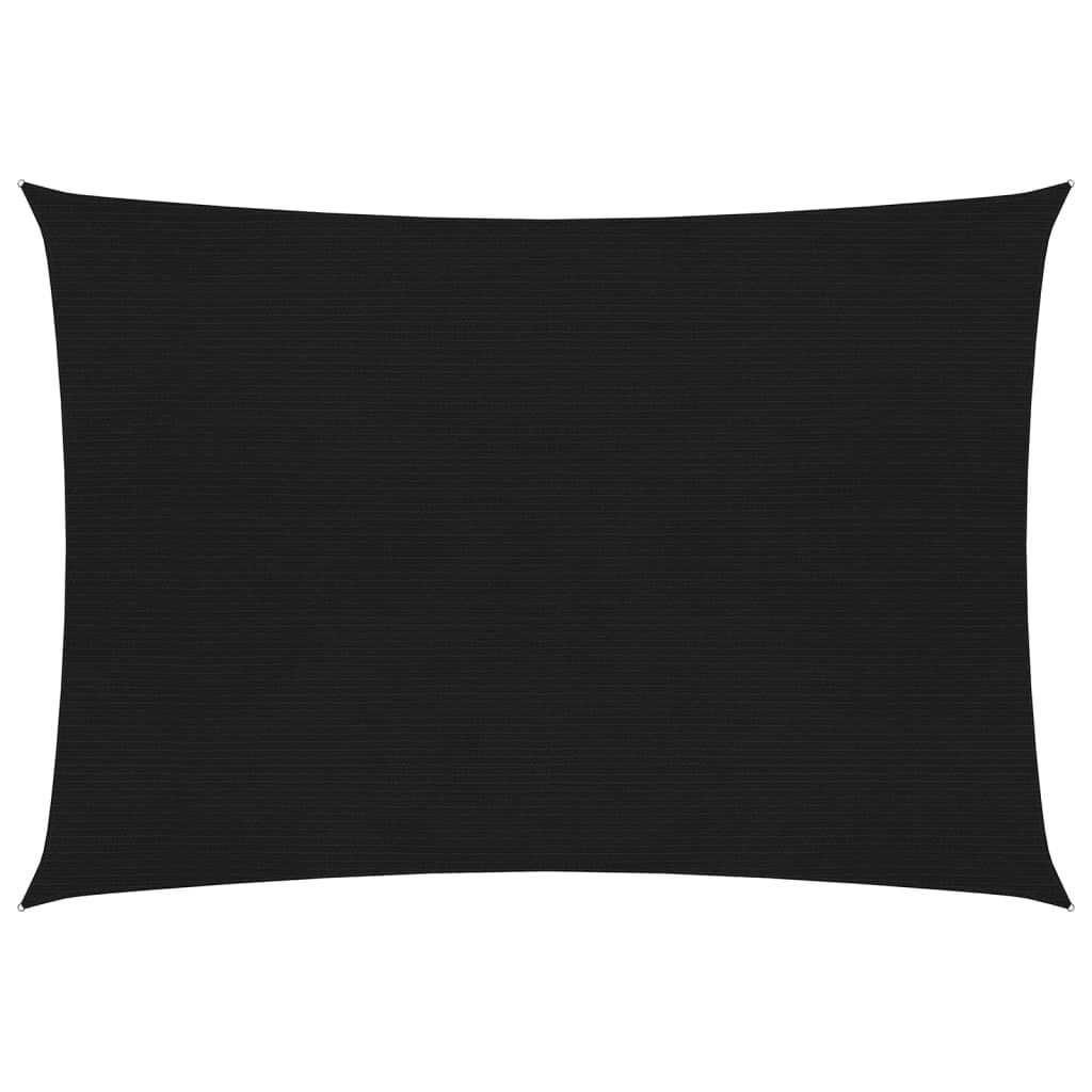 Berkfield Sunshade Sail 160 g/m�__ Black 3x4.5 m HDPE