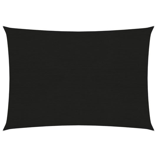 Berkfield Sunshade Sail 160 g/m�__ Black 3x4.5 m HDPE
